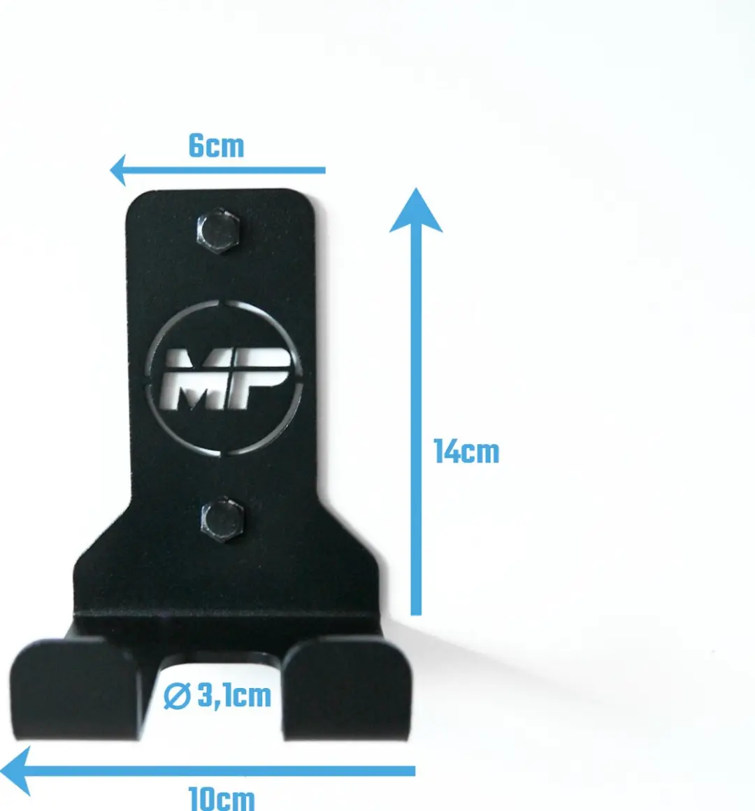 Muscle Power Halterstang Opbergbeugel 31mm - Zwart - afbeelding 6 van 6