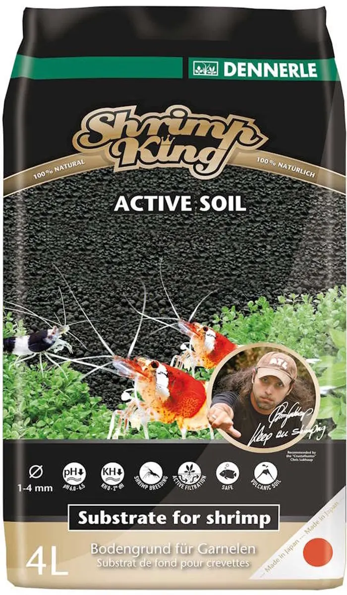 Dennerle Shrimp King Active Soil Aquariumgrind 4L
