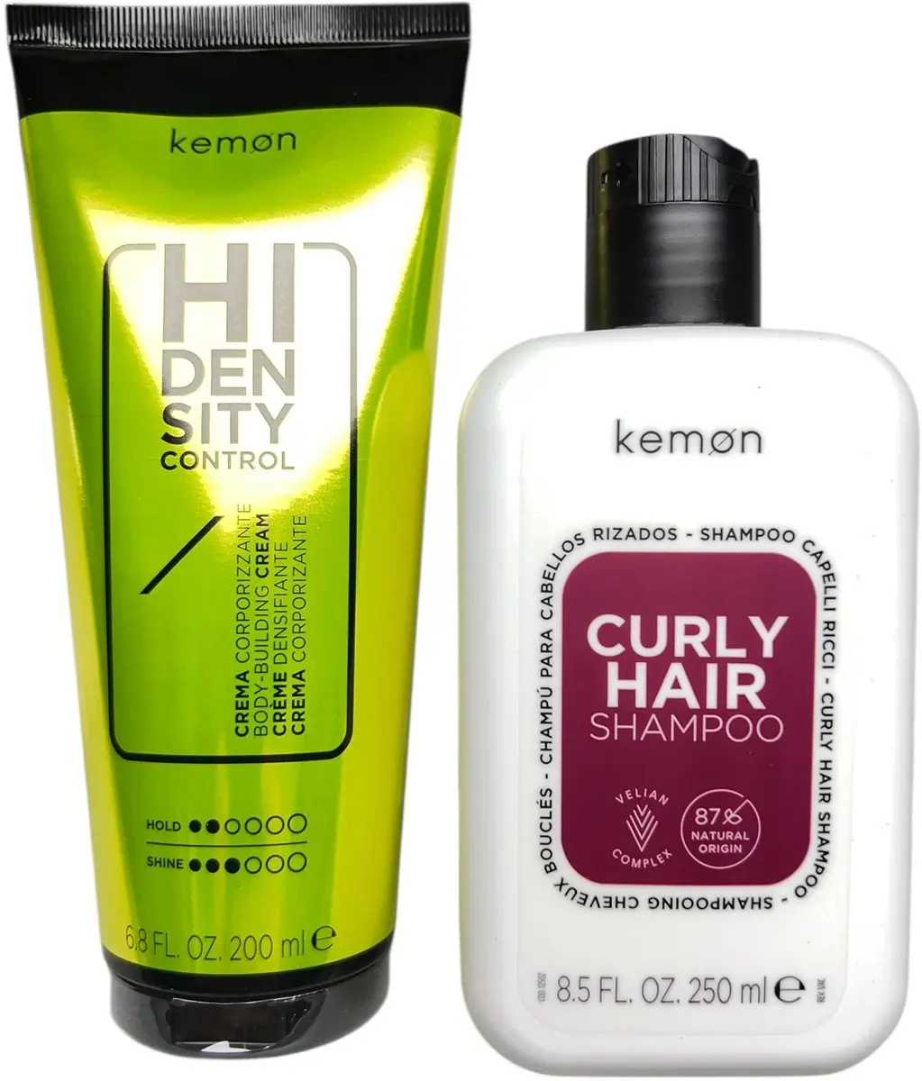 Kemon Curly Hair Shampoo & Hi-Density Control Set - 2 Stuks