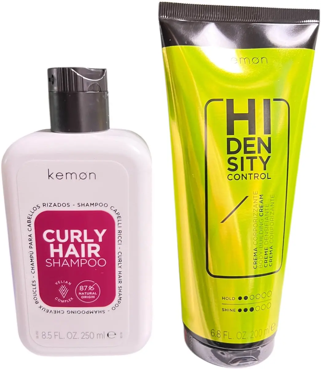 Kemon Curly Hair Shampoo & Hi-Density Control Set - 2 Stuks