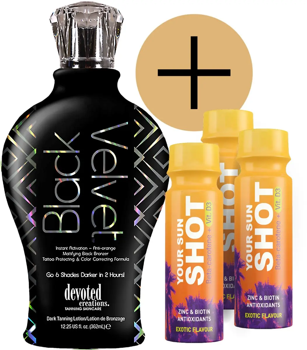 Devoted Creations Black Velvet + 3 Your Sun Shots Crème 360ml