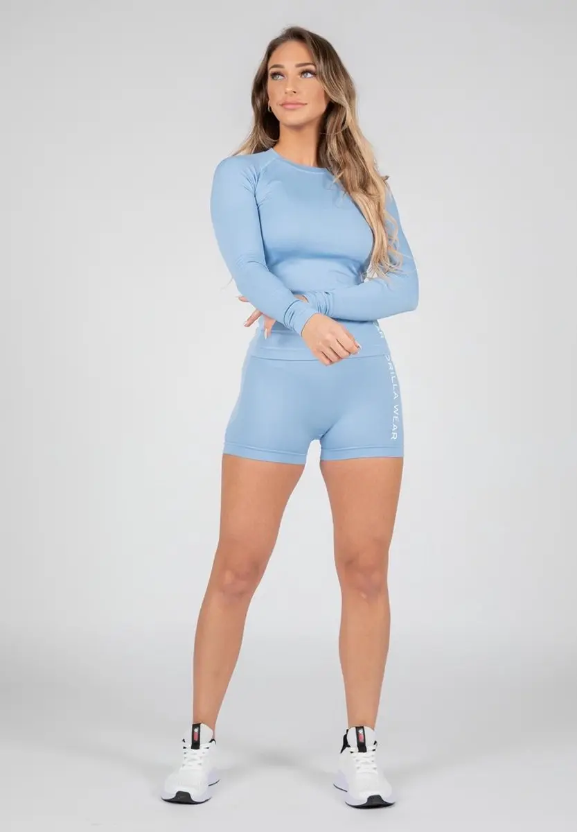 Gorilla Wear Selah Seamless Longsleeve - Lichtblauw XS/S