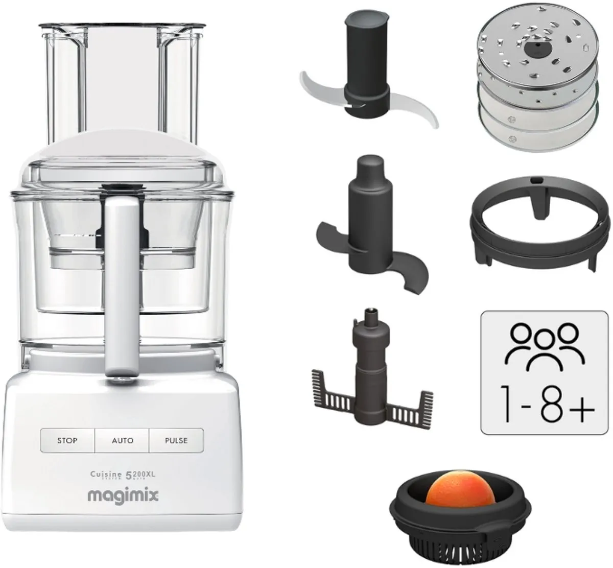 Magimix CS 5200 XL Foodprocessor - 1100W - Wit