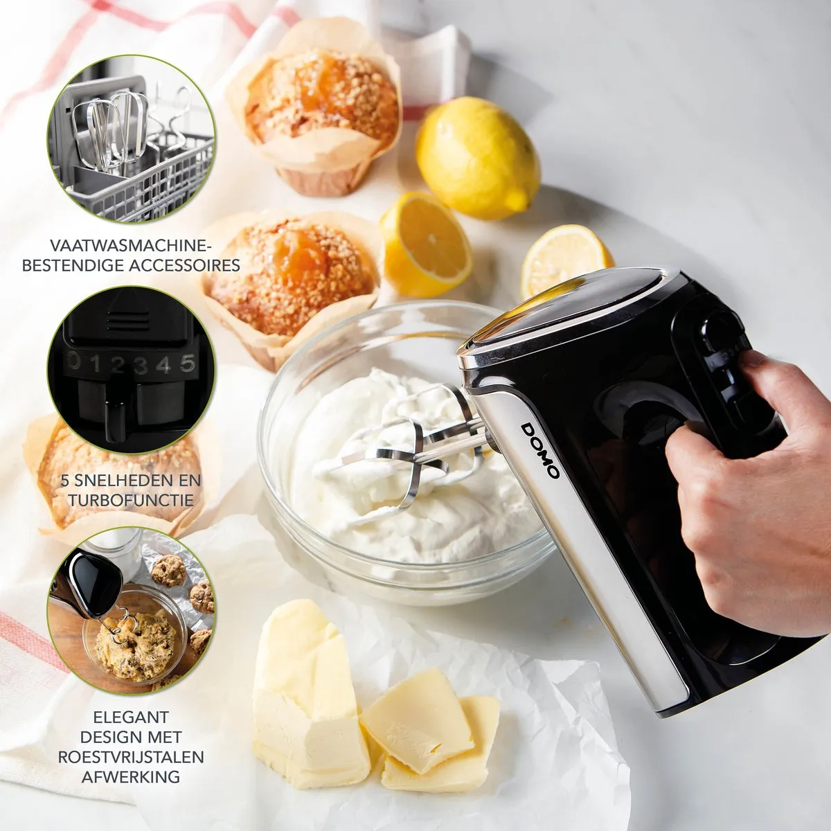 Domo DO9258M Handmixer 800W - Zwart