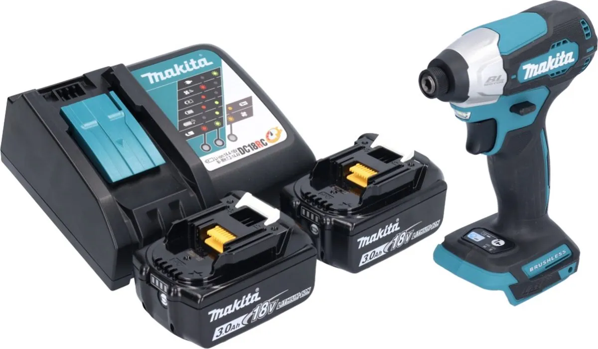 Makita DTD 157 RF Slagmoersleutel 18V - 140Nm - 2x 3,0Ah + Oplader - afbeelding 2 van 5