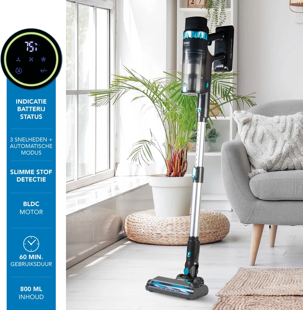 Domo DO244SV Steelstofzuiger 2-in-1 - 0,8L - 29,6V - 60 min - afbeelding 2 van 6