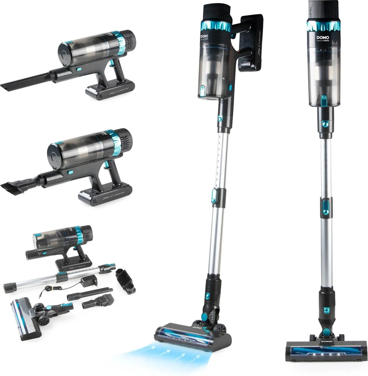 Domo DO244SV Steelstofzuiger 2-in-1