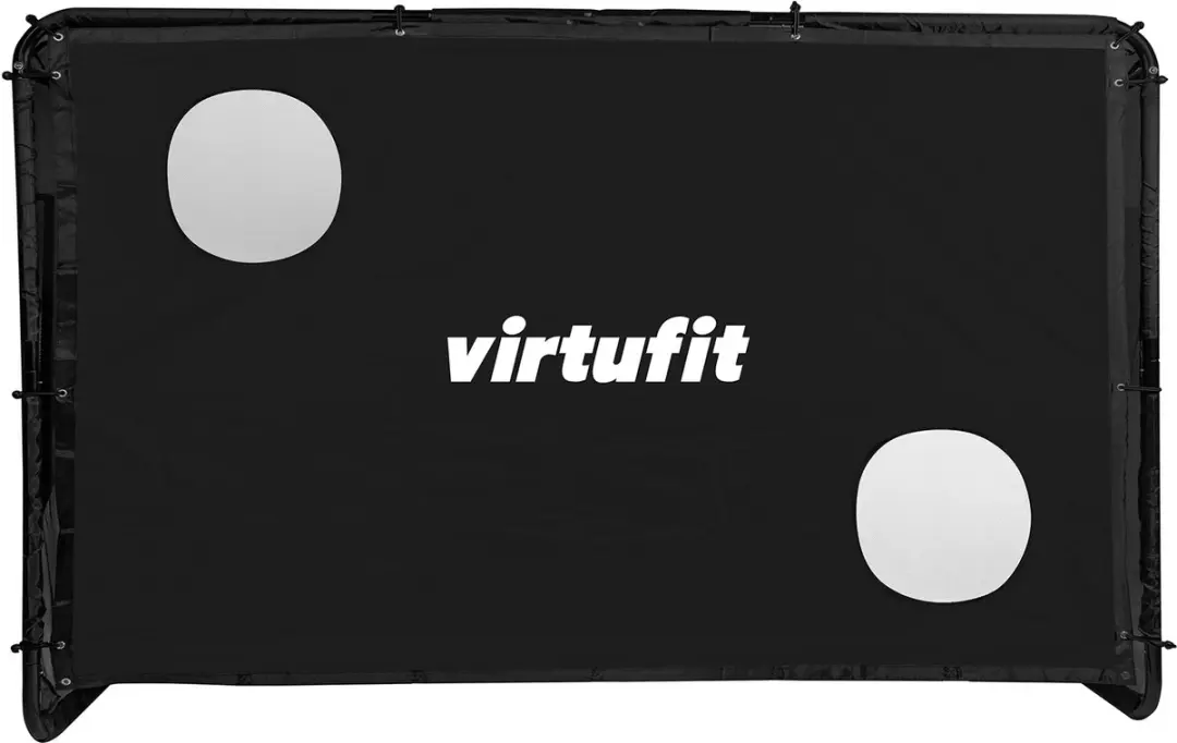 Virtufit Voetbaldoel Pro 170x110cm - Doelwand met 2 open zones - Zwart