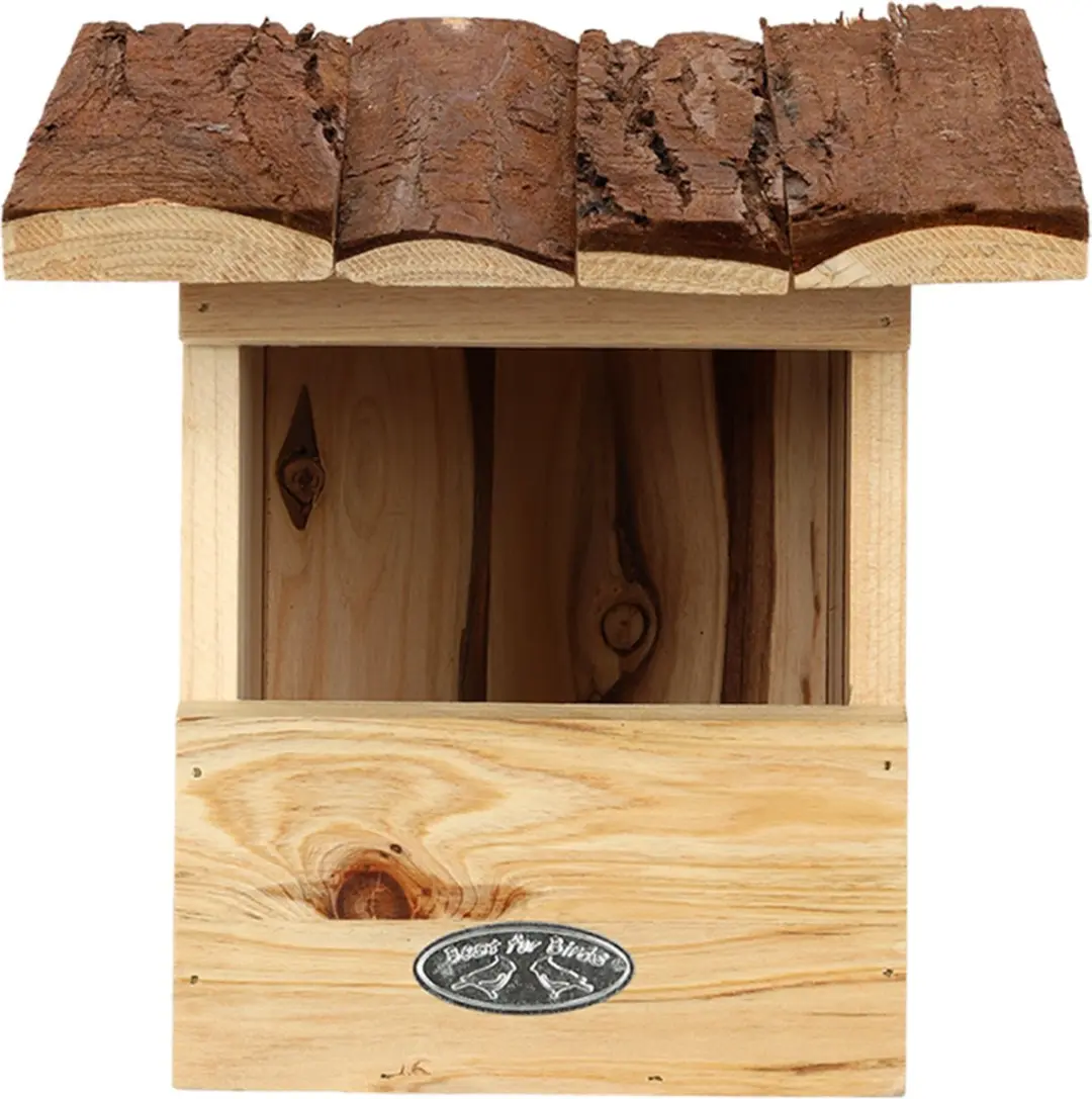Esschert Design Halfhol Boomschors Dak - Houtkleur - afbeelding 6 van 6