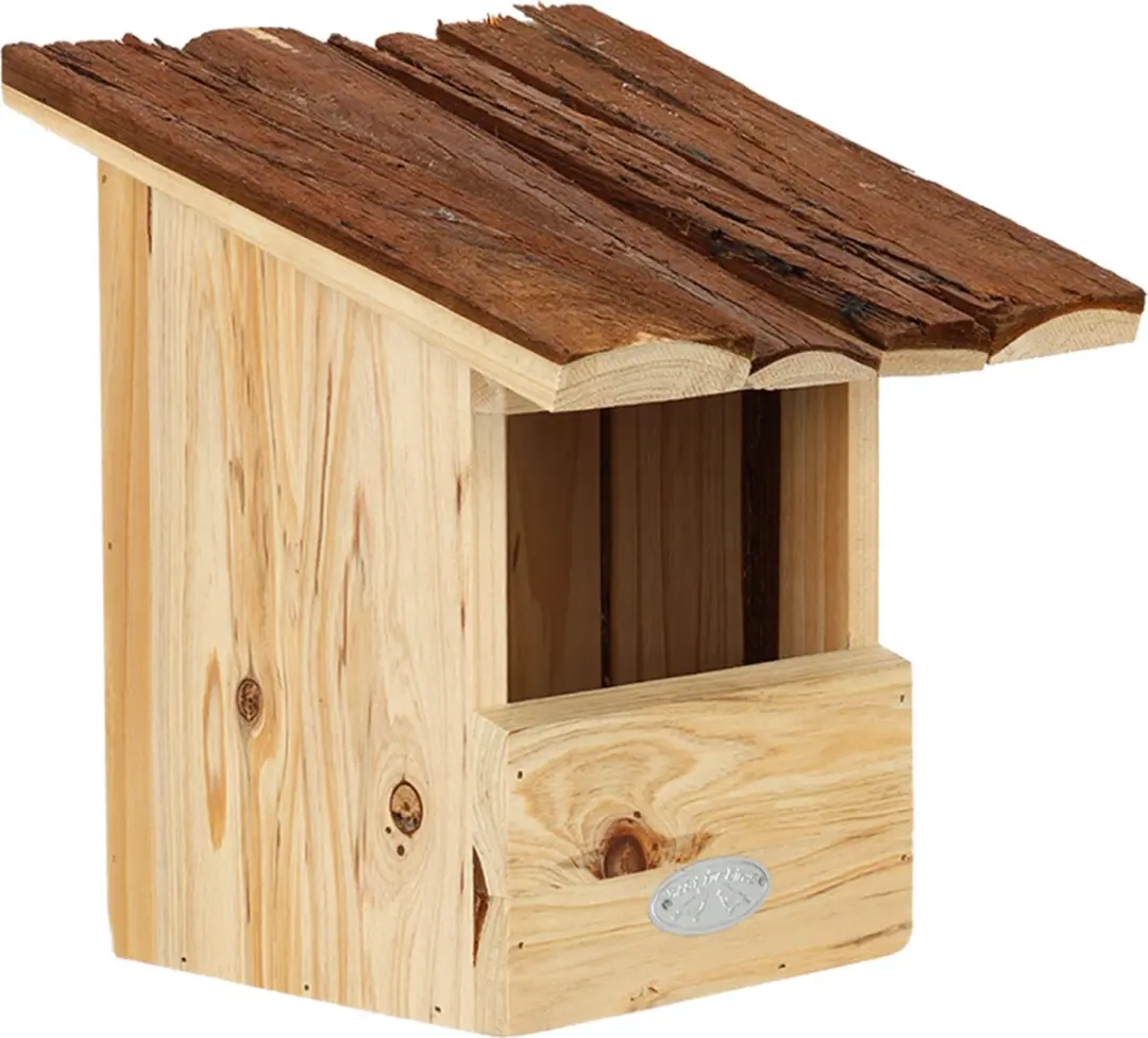 Esschert Design Halfhol Boomschors Dak - Houtkleur