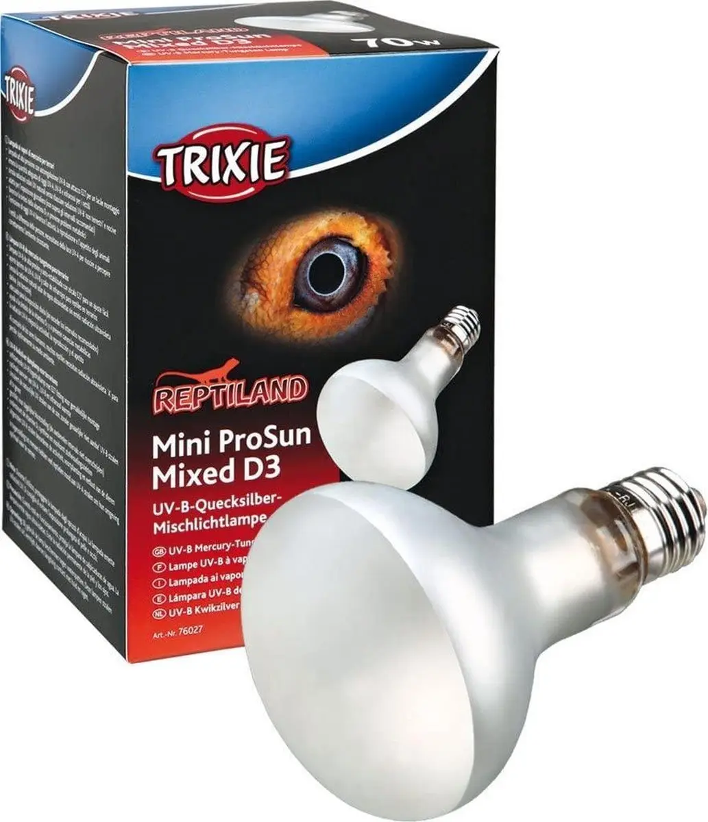 Trixie UVB Lamp 70W E27 - 8x10,8cm - Zilver