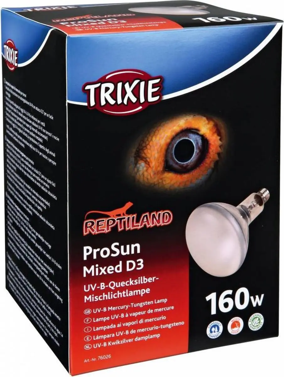Trixie UVB Lamp 70W E27 - 8x10,8cm - Zilver