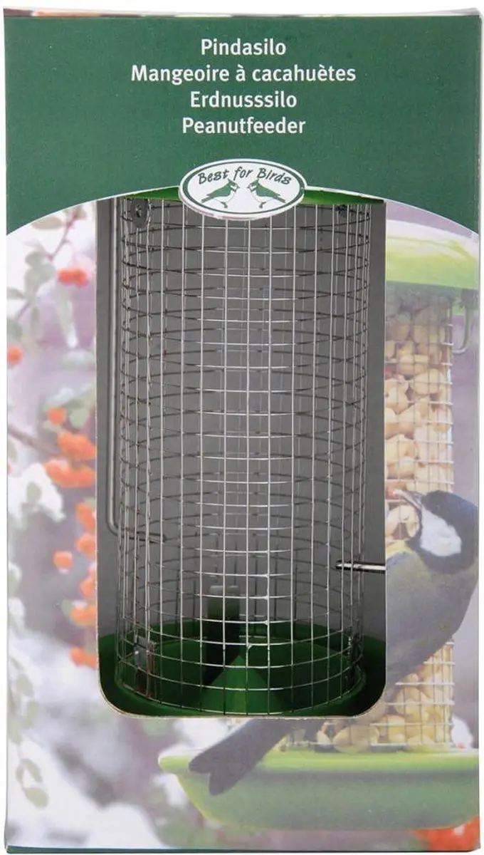 Esschert Design Silo Vogelvoederhuisje - 19x32x32cm - Groen - afbeelding 6 van 6