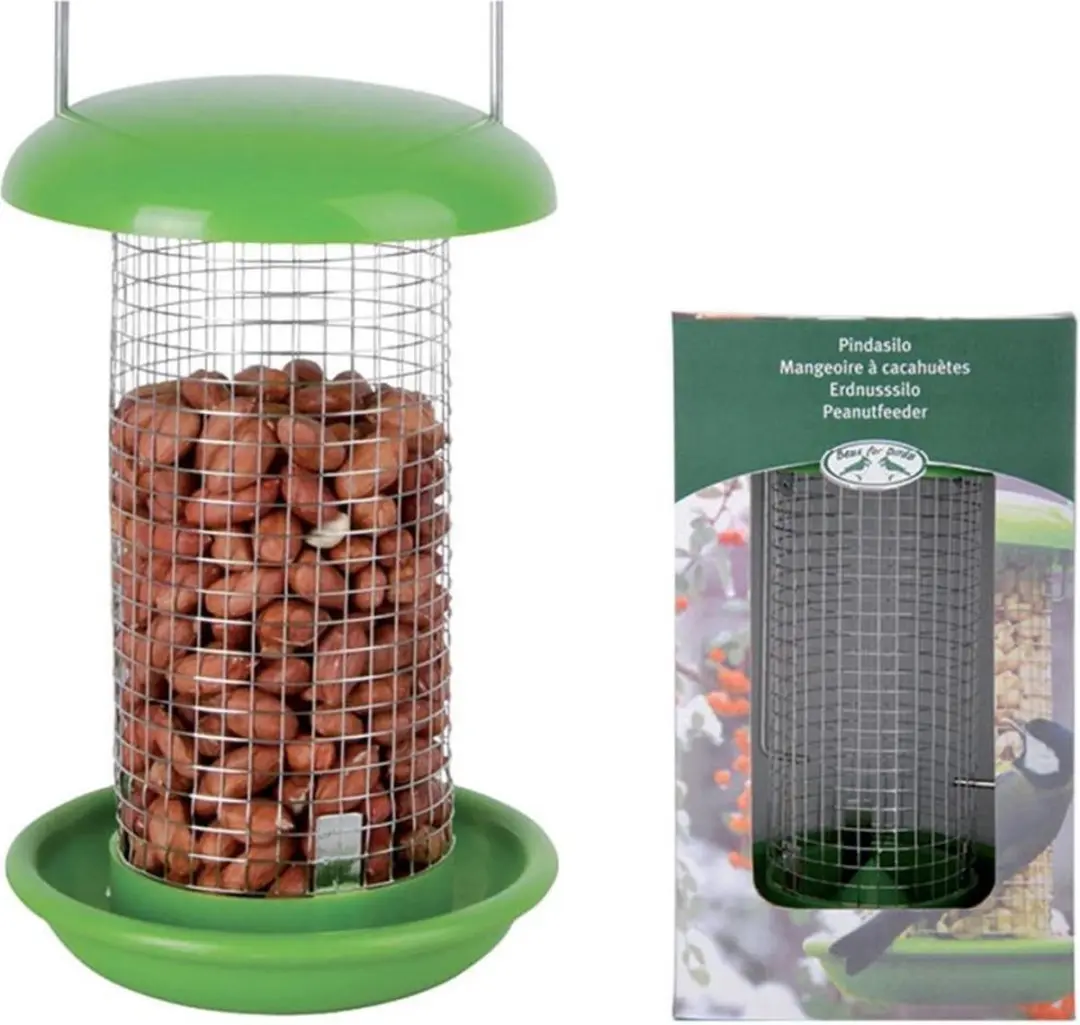 Esschert Design Silo Vogelvoederhuisje - 19x32x32cm - Groen - afbeelding 2 van 6