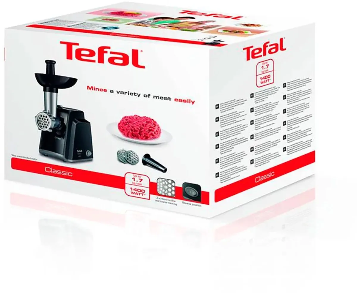 Tefal NE105838 Vleesmolen 1400W - Zwart/RVS - afbeelding 6 van 6
