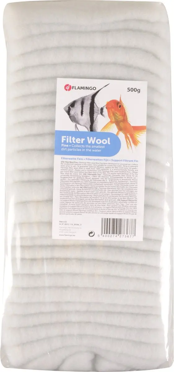 Flamingo Aquarium Filterwatten Wit - 500 gr