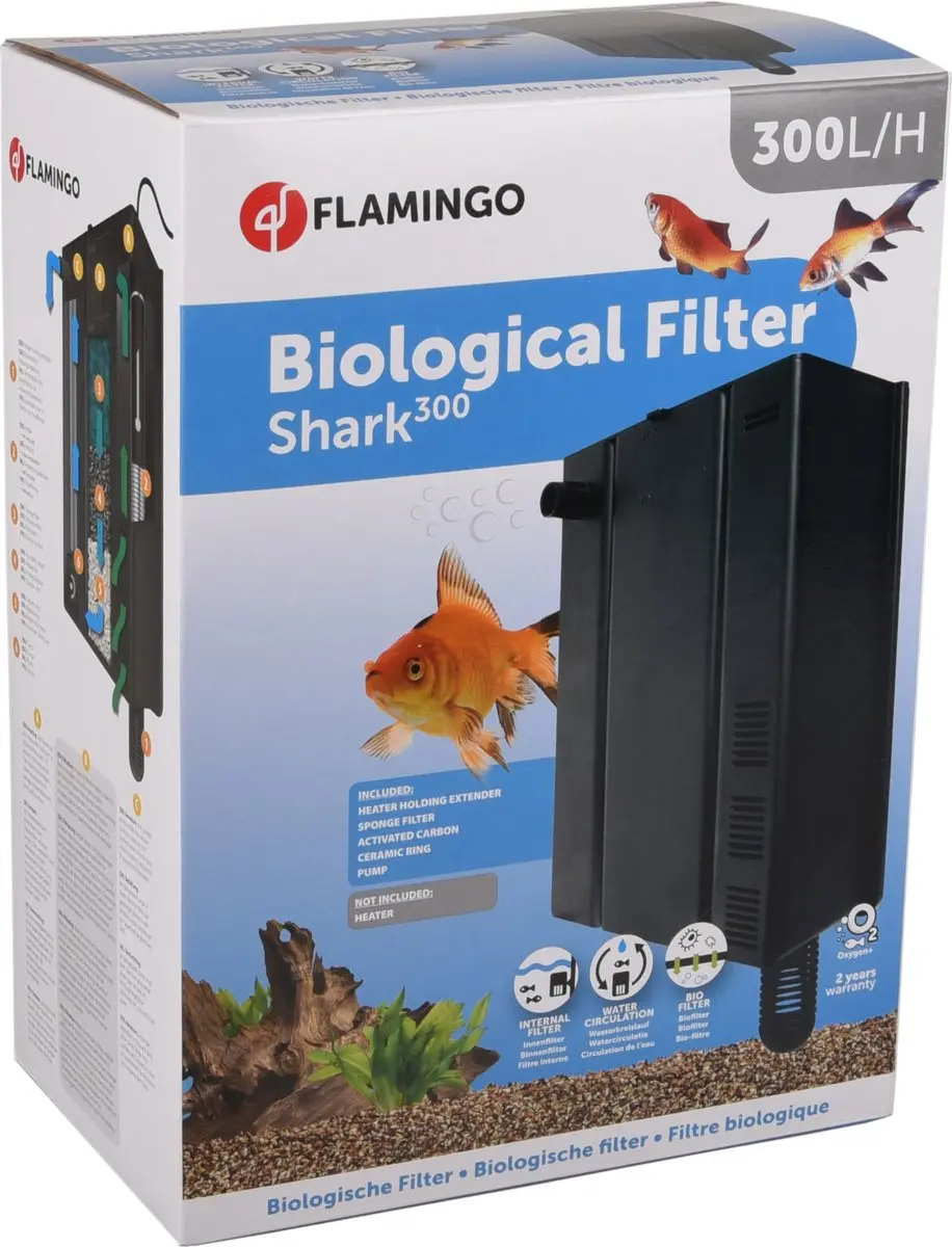 Flamingo Biologische Filter Shark Zwart S - 300 l/u - 100L