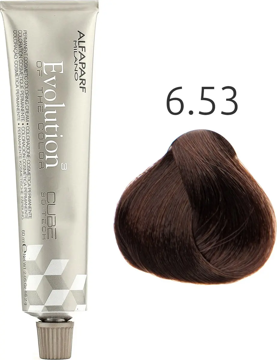 Alfaparf Milano Evolution of the Color 6.53 Permanent Haarkleur 60ml - Zwart