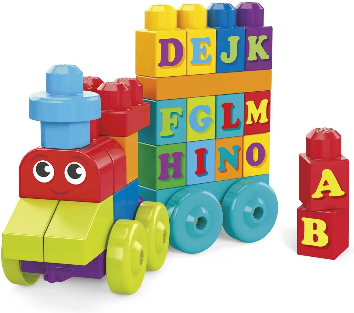 Mega Bloks First Builders ABC Alfabet Trein - 60 Stukken - Multi Color - afbeelding 6 van 6