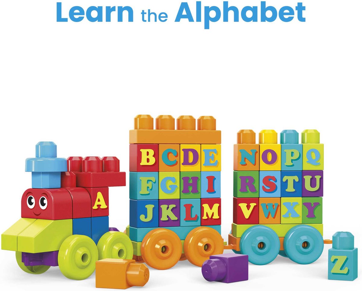 Mega Bloks First Builders ABC Alfabet Trein - Constructiespeelgoed voor 1-5 jaar