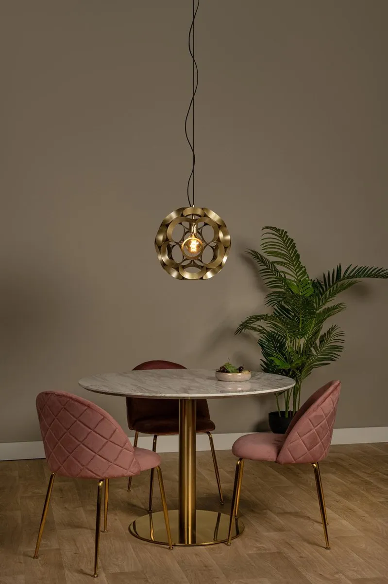 Lucide HANNELORE Hanglamp Ø40cm - Mat Goud/Messing