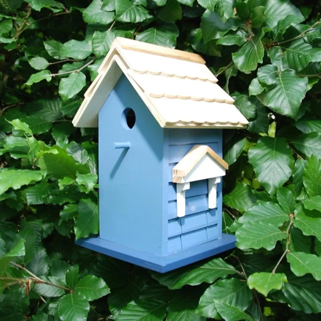 Esschert Design Scandinavische Vogelhuisje - Wit 17x17x30cm