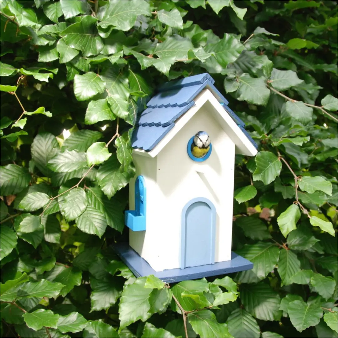 Esschert Design Scandinavische Vogelhuisje - Wit 17x17x30cm