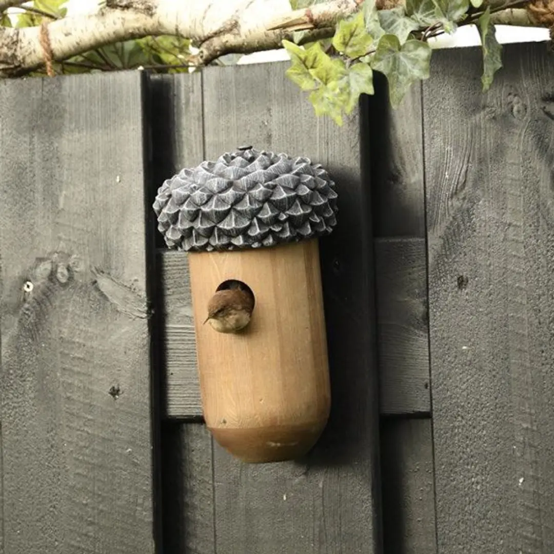 Esschert Design Nestkast Eikel Vogelhuisje - Hangend - 1 Inloop