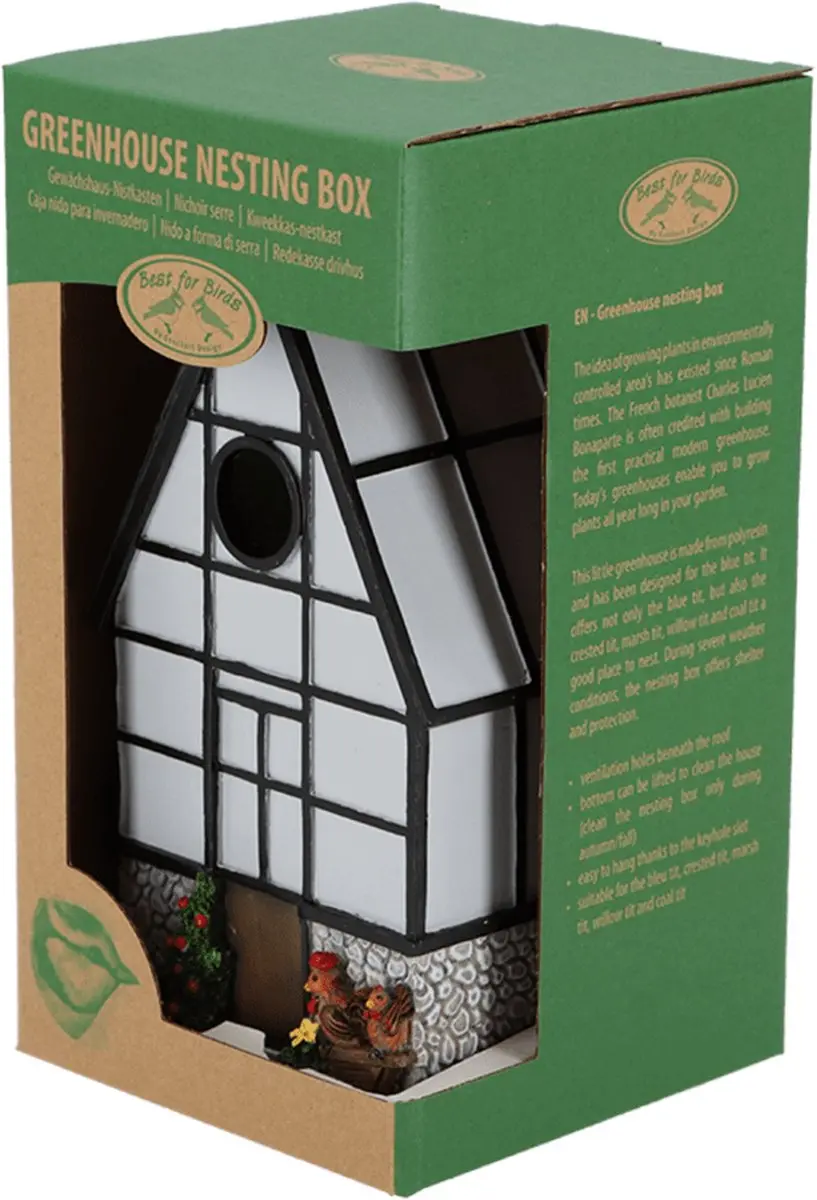 Esschert Design Vogelhuisje Kweekkas - 1 Inloopopening - Multikleur