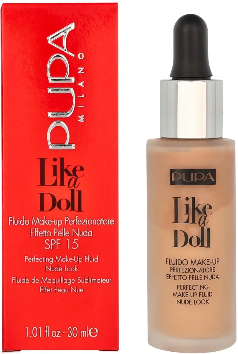 Pupa Like A Doll Make-Up Fluid 050 Sand - 50ml