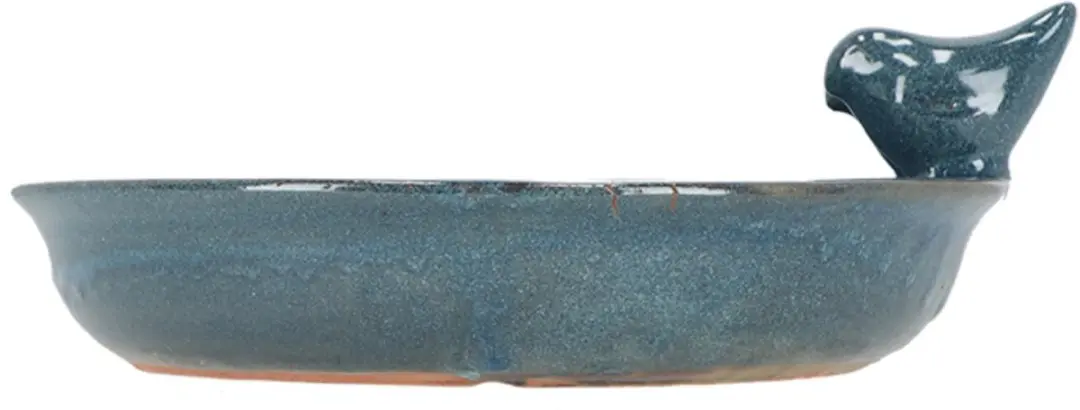 Esschert Design Vogelbad Keramiek Petrol - Blauw - afbeelding 6 van 6