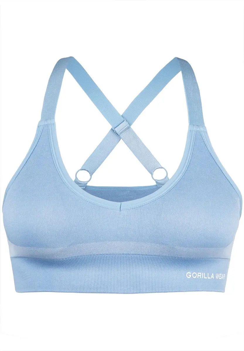 Gorilla Wear Selah Seamless Sportbeha - M/L - Lichtblauw
