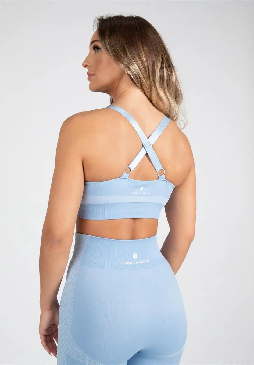 Gorilla Wear Selah Seamless Sportbeha - M/L - Lichtblauw - afbeelding 6 van 6