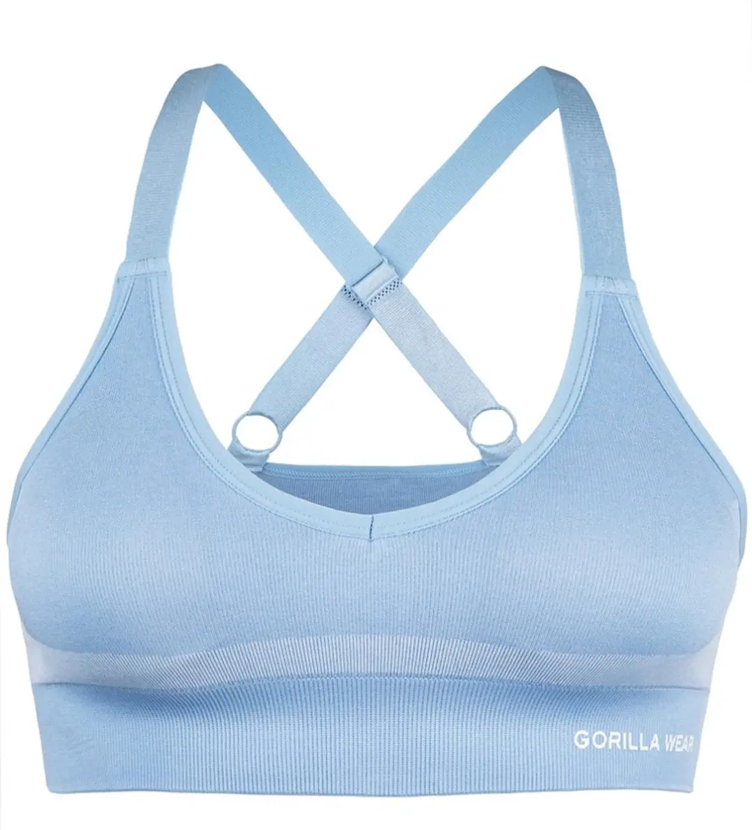 Gorilla Wear Selah Seamless Sportbeha - M/L - Lichtblauw