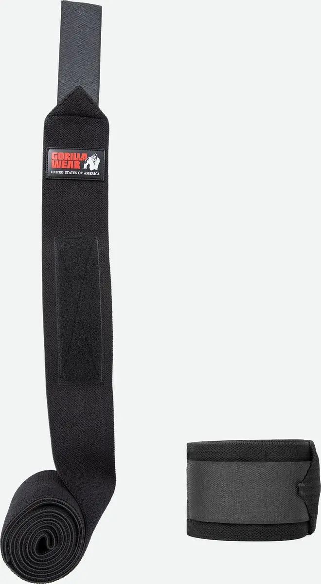 Gorilla Wear Knee Wraps 200cm - Zwart