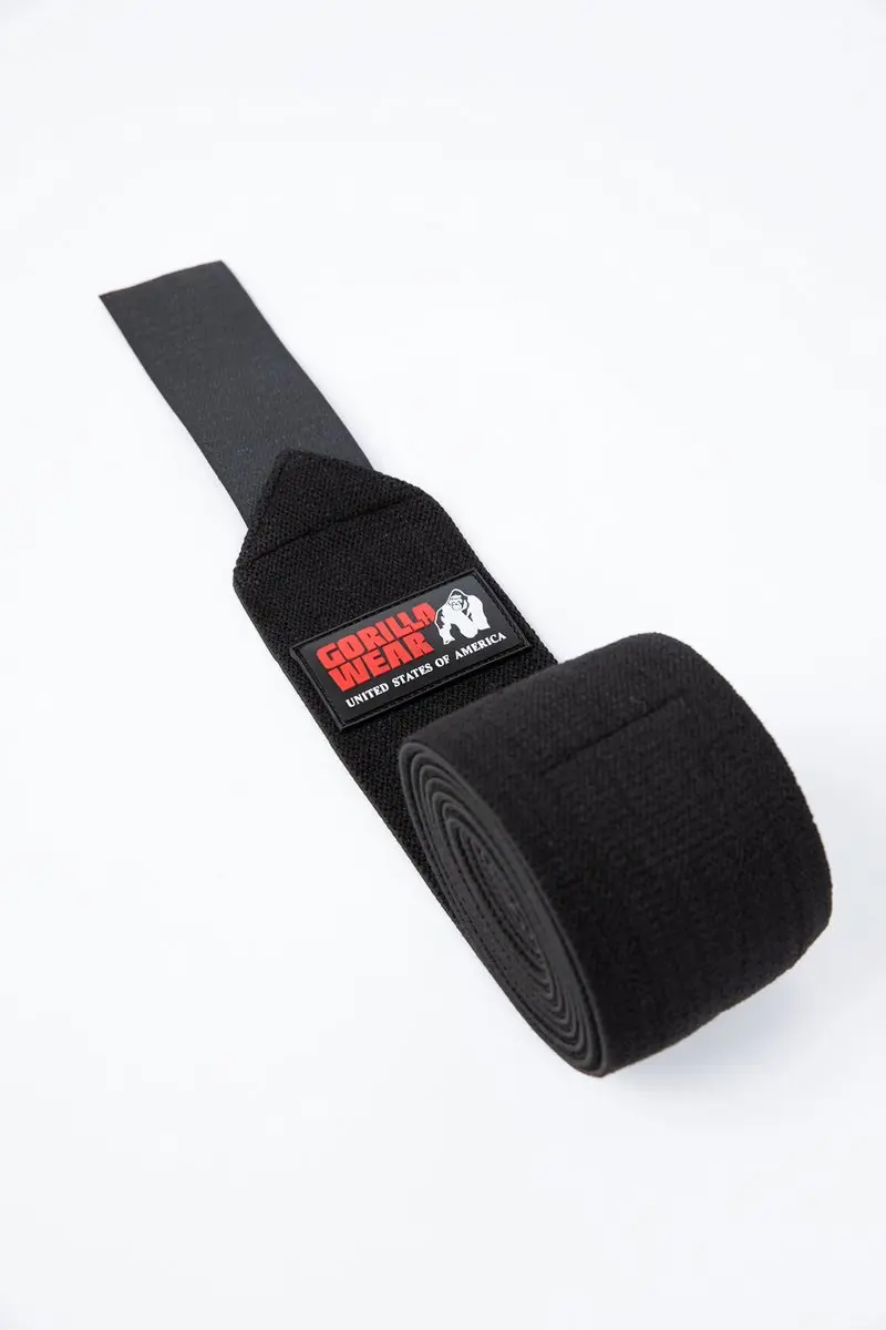Gorilla Wear Knee Wraps 200cm - Zwart