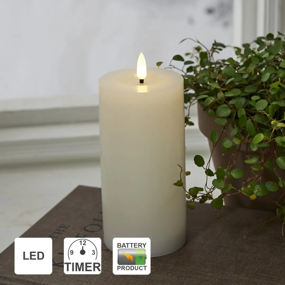 Star Trading Vlamstroom LED Kaars - Wit
