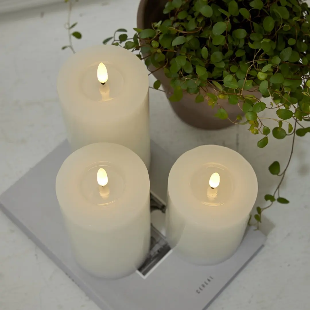 Star Trading Vlamstroom LED Kaars - Wit