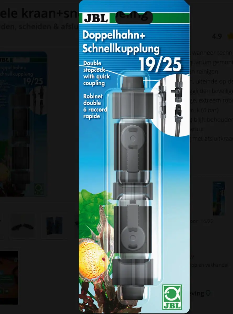 JBL Dubbele Kraan met Snelkoppeling 19/25