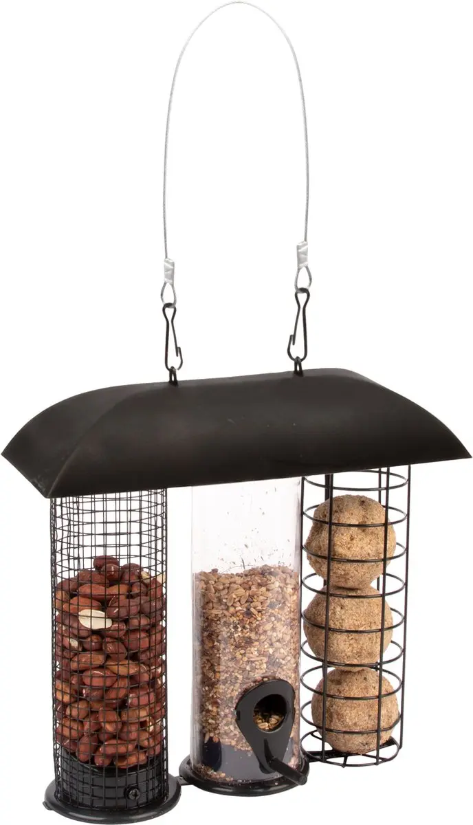 Esschert Design Voedersilo 3-in-1 - Zwart - afbeelding 6 van 6