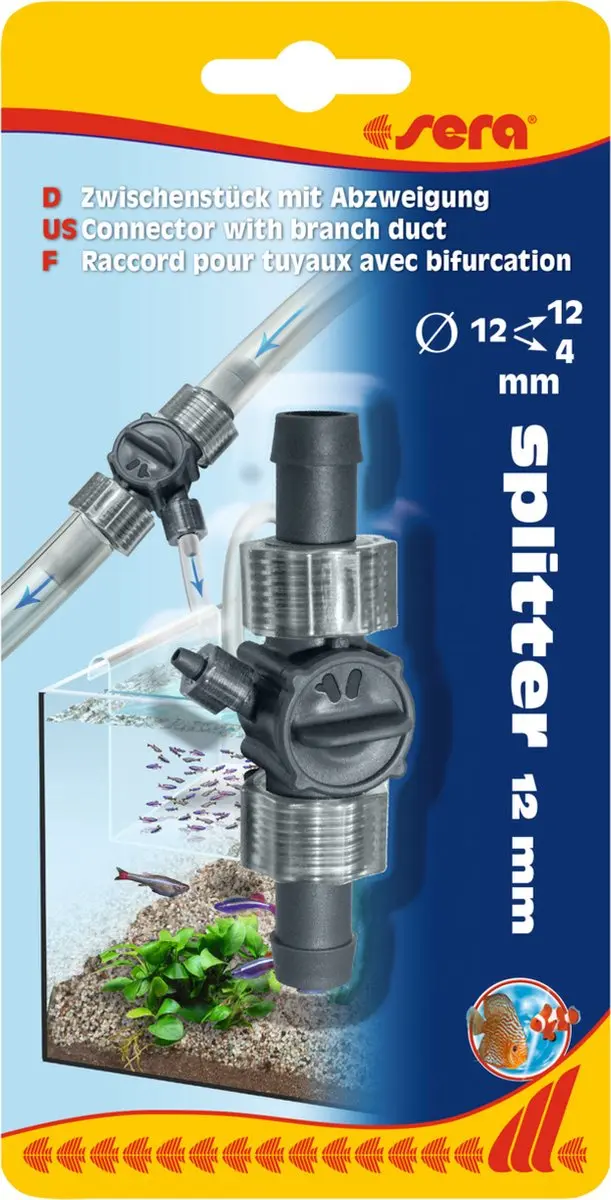 Sera Tussenstuk met aftakking Ø12/12/4mm