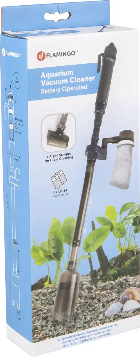 Flamingo Dolfy Aquariumstofzuiger 3-in-1 - Grijs