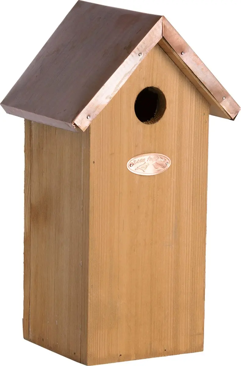 Esschert Design Koolmees Vogelhuisje Houtkleur - 14x17x30cm