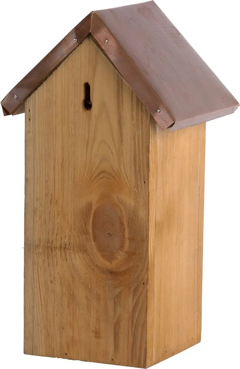 Esschert Design Koolmees Vogelhuisje Houtkleur - 14x17x30cm