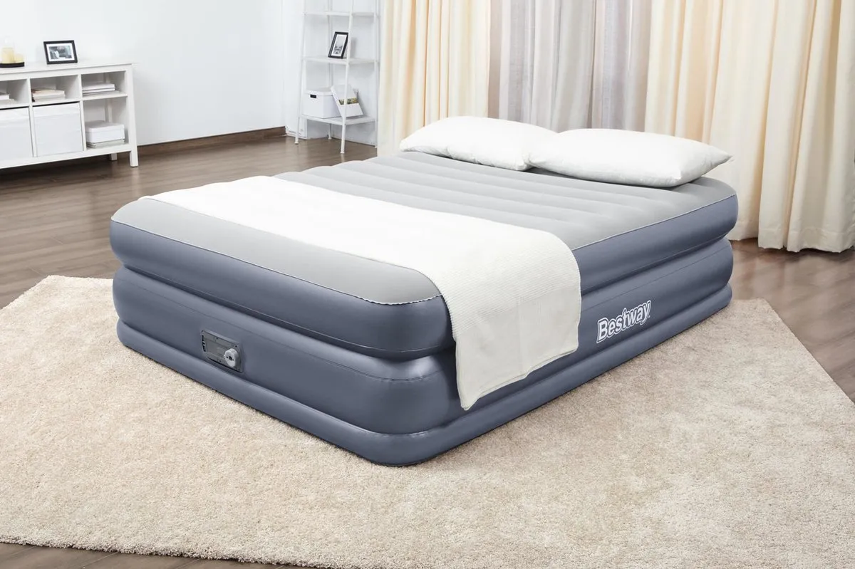 Bestway Tritech Quadcomfort Luchtbed Queensize 152cm - Grijs/Blauw - afbeelding 6 van 6