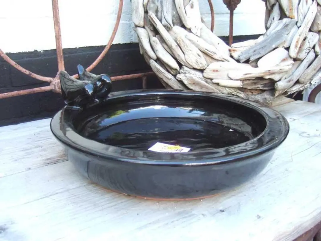 Esschert Design Vogelbad Rond Keramiek - Groen