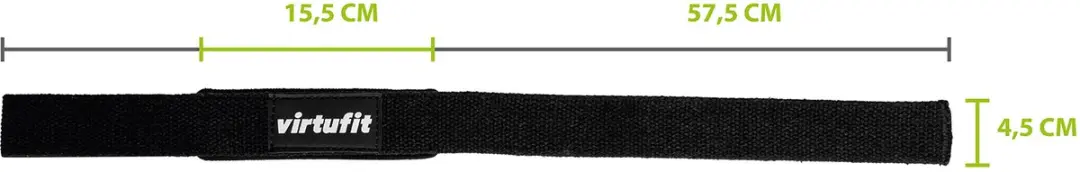 VirtuFit Padded Lifting Straps - Zwart - afbeelding 6 van 6