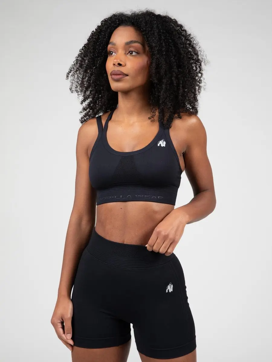 Gorilla Wear Whitney Seamless Sportbeha XS/S - Zwart