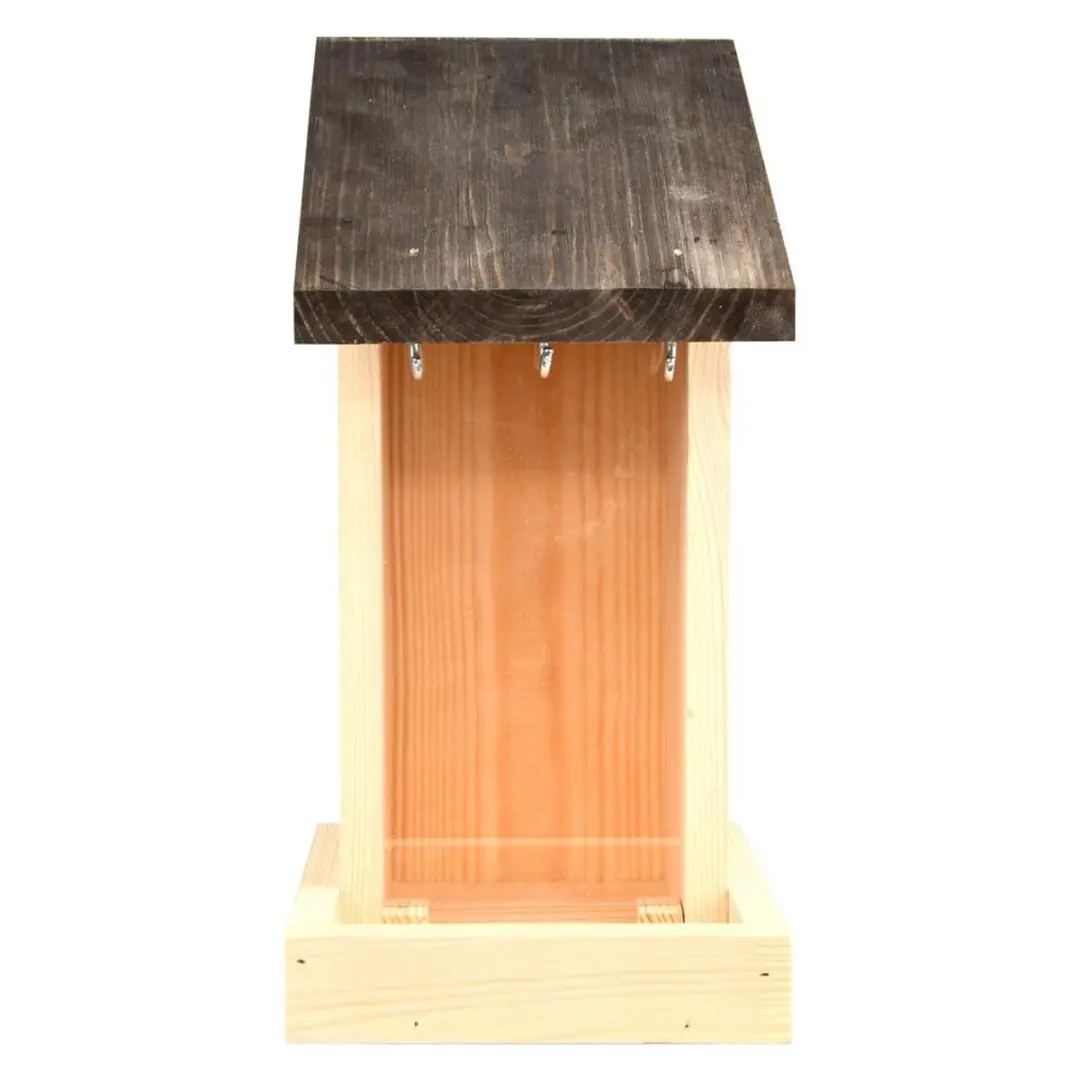 Esschert Design Muurvoedersilo Hout - Rood