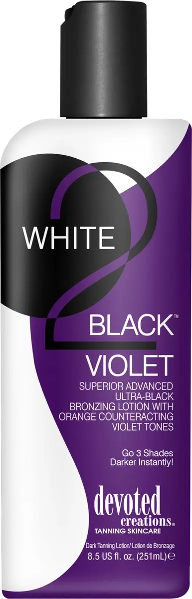 Devoted Creations White 2 Black Violet Zonnebankcrème 260ml